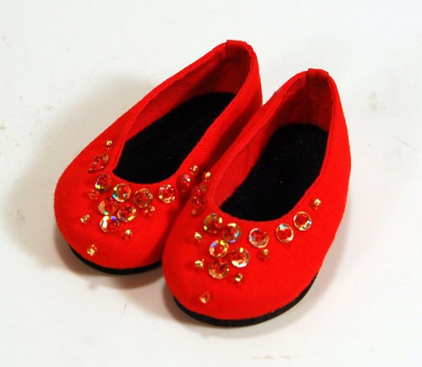 Boneka Cotton Ballerina Flats (Red) 57mm (Narae/Unoa/14" Kish)