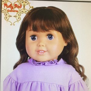 AD0010E Brunette Curly Wig w/Bangs (Size 10-11)
