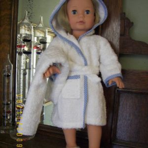 Bademantel White Terry Robe, Towel & Slippers 18-19″ (45-48cm)