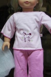 Kathe Kruse Pink PJ’s w/Horse Set 18″