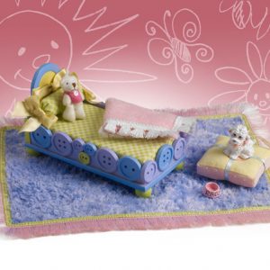 Amelia Thimble Buttons & Bows Bed Set (Fits Lati White)