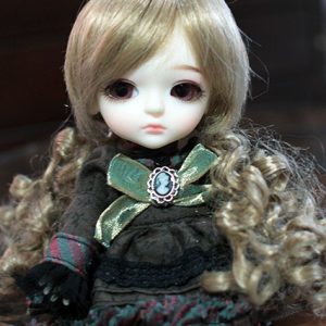 Dollhearts AW-30 Wig: Ash Blonde Bob with Long Curly Pigtails sz