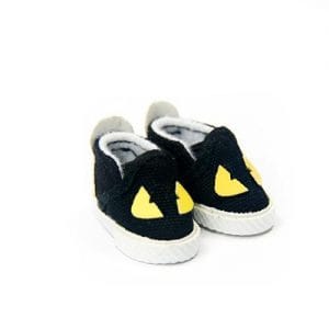 SK Slip-On “Vans” Sneakers (Black W/Yellow) Lati-Yellow