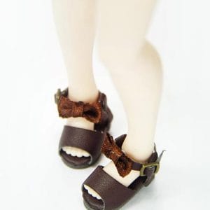 Ankle Bow Sandal (Brown) Lati-Yellow