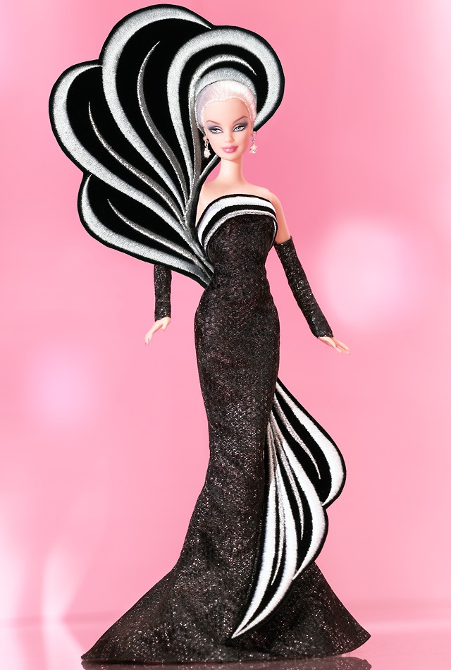 Beeldhouwer drijvend werkelijk B3452 45th Anniversary Barbie by Bob Mackie – Doll Peddlar