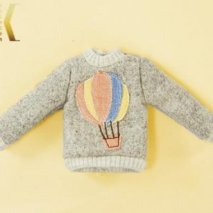 SK Couture Grey w/balloon  Cute Sweater Outfit for Blythe Azone