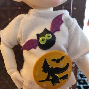 White T-shirt w/Halloween Graphics #1 Bat – Lati Yellow, similar
