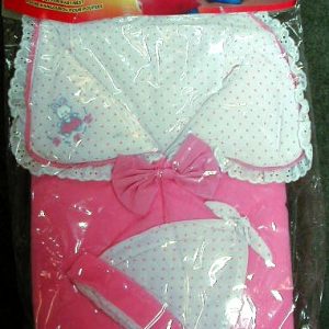 Blue Baby Bunting and Matching Hat (Fits 14-16″ Baby Dolls)