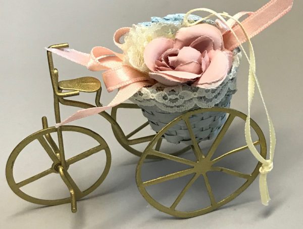 Gold Miniature Bike Basket 2.25" x 3.75"