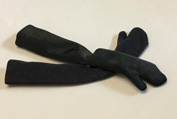 Black Opera Gloves with sheer lining  16"