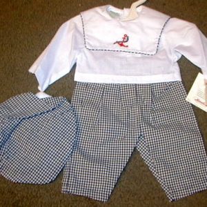 Blue Gingham Sailor Outfit (Fits 14-16″ Baby Dolls)