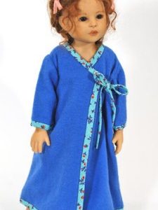 Blue Flannel Bath Robe 24cm (10-11″)