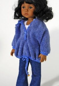 Fuzzy Hoody (Blue) 25cm