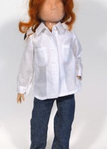 White Oxford Long Sleeve Shirt (40cm)