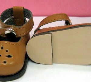 Brown Leather Buckle Shoe 45mm