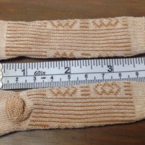 Tan Patterned Knit Socks 30-40mm