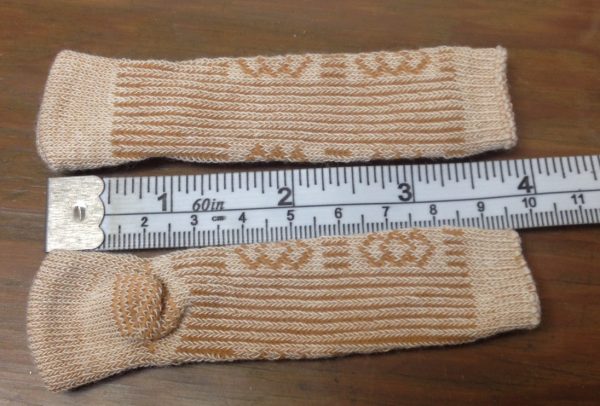 Tan Patterned Knit Socks 30-40mm