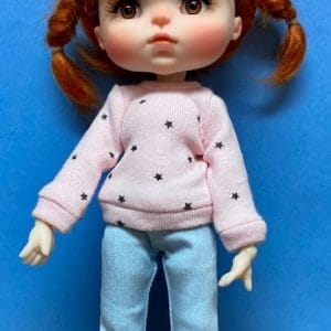 Mudoll Star Sweatshirt (Pink) Fits 1/8 BJD