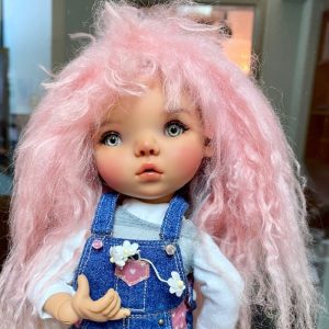 Peach Tibetan Lambswool Handmade Wig – Size 11