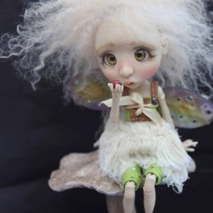 CreamSoda BJD Sprite Nola Full Set, Opal Wig