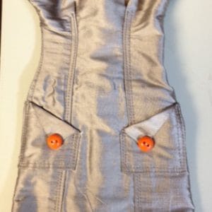 Taupe Silk Dress (Fits 62cm SD)