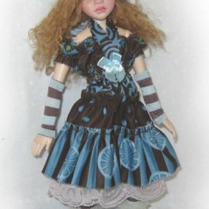 Michele Hardy Designs Chocolate Citrus Blue Fashion for 11″-13″