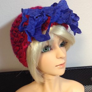 Cristy Stone Knit Hat (Blue/Hot Pink) MSD/SD Size