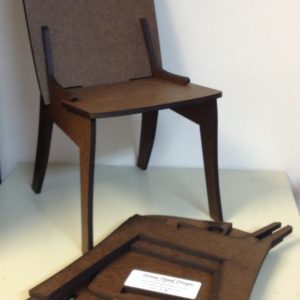 Furniture: Donna Hawk Flat Pack Chair Armless 70cm SizeSize