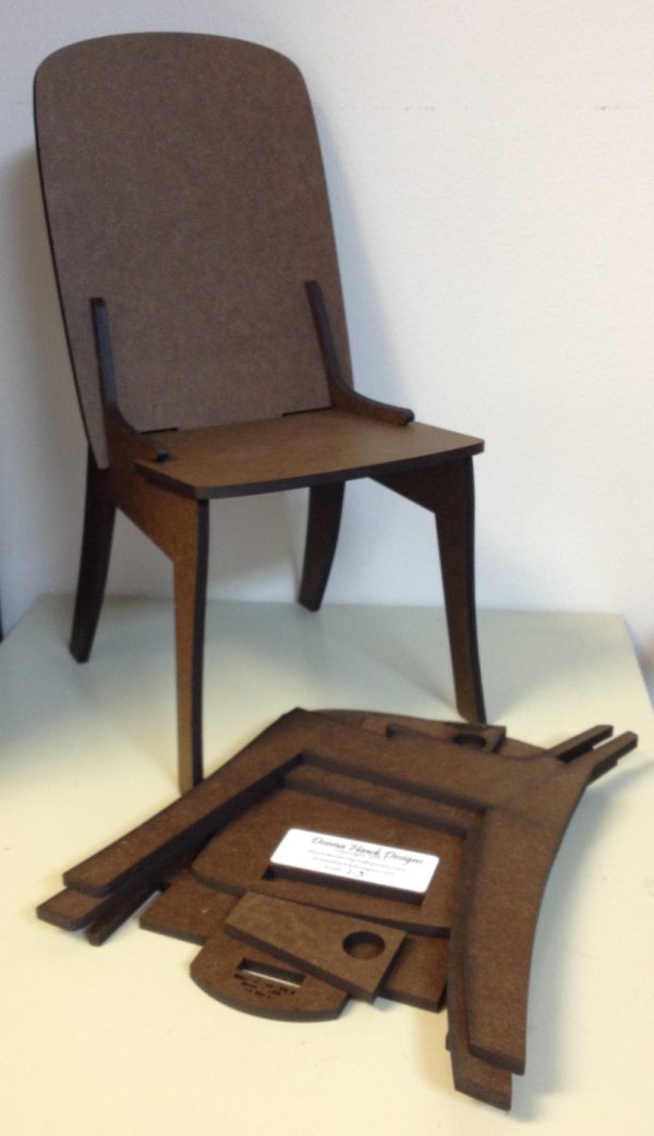 Furniture: Donna Hawk Flat Pack Chair Armless 70cm SizeSize