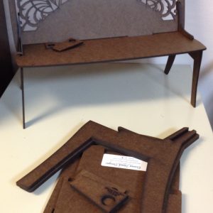 Furniture: Donna Hawk Flat Pack Cutout Bench (No Arms) 1/4 or MS