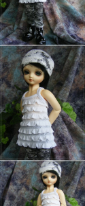 White Semi Punk Outfit (Yo-SD/26cm/10 Inch/Little Fee)