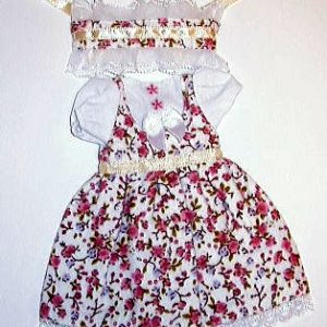 Pink Floral Flannel Dress 30cm