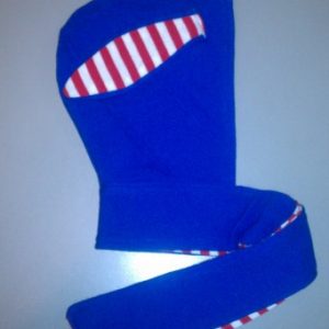 Ajumapama Blue Rabbit Ear Hood/Scarf (SD Size)