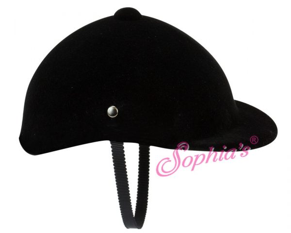 Black Velvet Riding Helmet Fits 18" American Girl