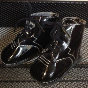 Black Patent Lace up Boots (SD Size) by Happy Doll