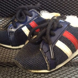 Navy Canvas Sneakers with Stripes (SD Size) by Custom House