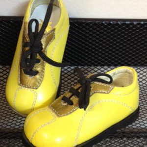 Yellow & Gold Leather Shoes (SD Size) by Custom House