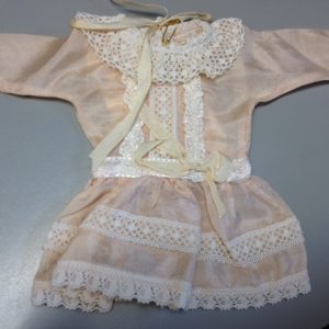 DP-Modelle Bleuette Apricot Silk Dress with Lace 29cm