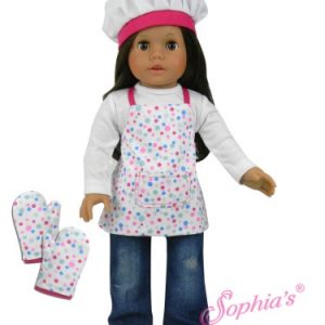 Baking Apron, Mittens & Hat Set 18″