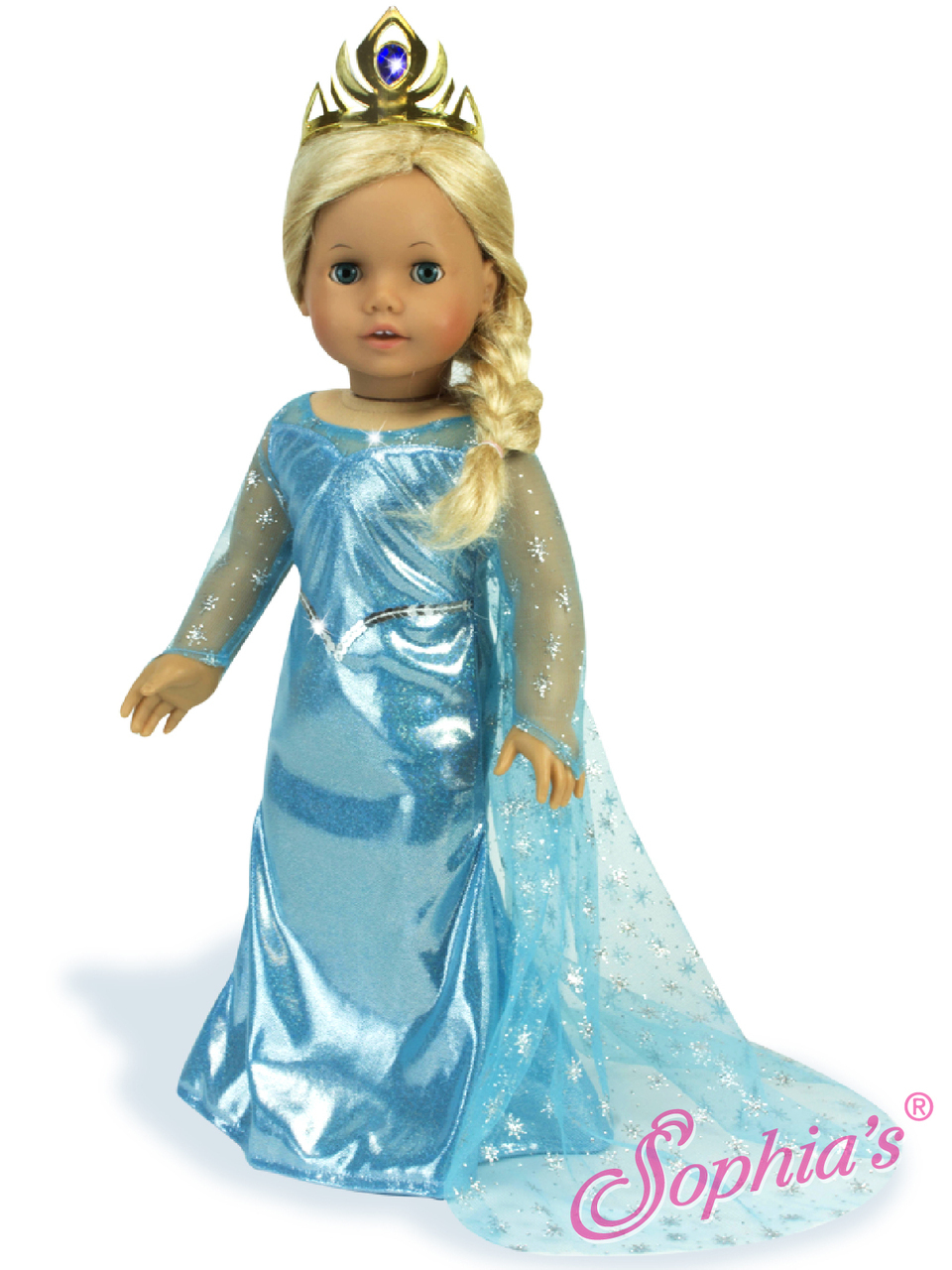 Elsa Inspired Ice Princess Dress Tiara Fits 18 American Girl
