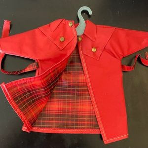 Vintage Effanbee Red Raincoat with Plaid Lining 6″ L x 10″ W