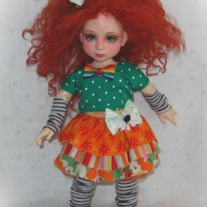 Michele Hardy Designs Dots & Daisies Grass B fits 8″ bjds, simil