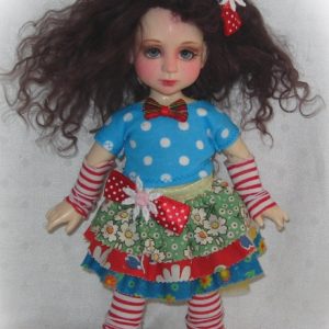 Michele Hardy Designs Dots & Daisies Sky B fits 8″ bjd, similar