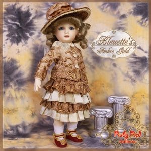 EC0029A Ambre Gold Outfit w/Wig for Bleuette 29cm