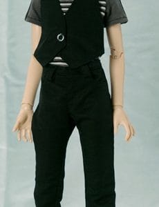 ElfDoll Black & Stripes Pants Set (Slender MSD Size)