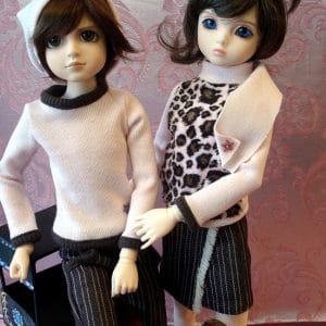ElfDoll Pink & Gray Stroll Boy (Slender MSD Size)