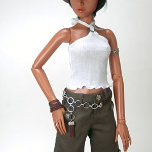 ElfDoll Olive Shorts, Top and Hat (SD Size)