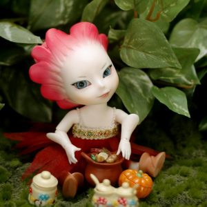 Flower Elf OUTFIT – RED ROSEY OUTFIT  14cm