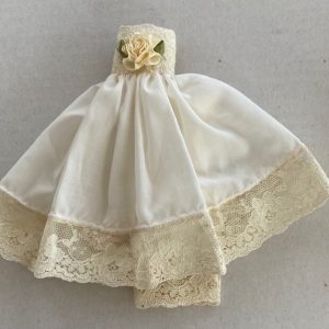 Ivory Batiste w/Layers of  Lace dress & Pantaloons by Edith Editions fits Jemima, Cricket 6.7-7″