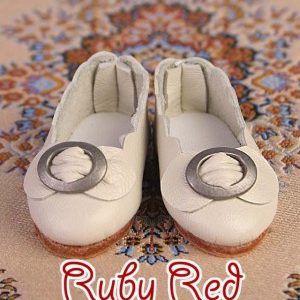 EH0019A White Leather Shoes for Bleuette